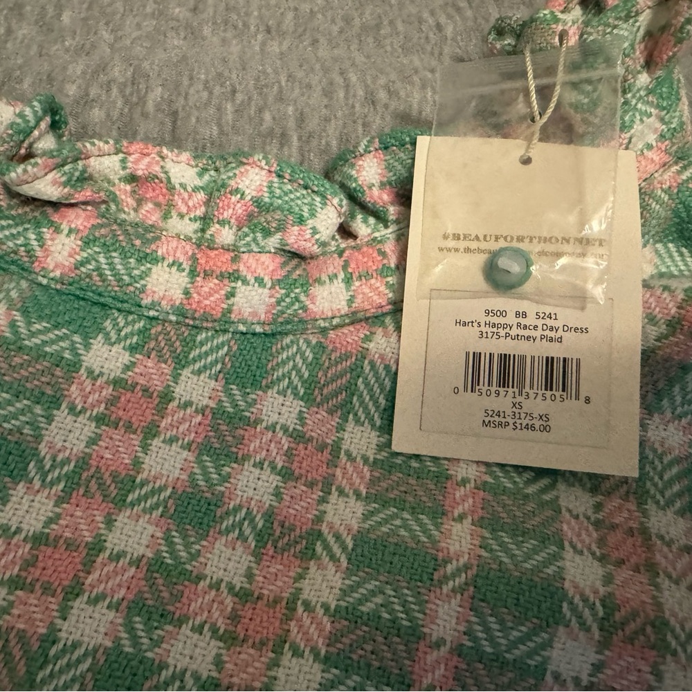 The Beaufort Bonnet Company Mint Plaid Mini Dress - Picture 3 of 4